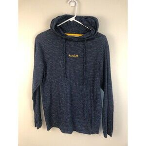 Denim And Flower Ricky Singh Women’s Size Small Blue Striped Hoodie "Have Faith"